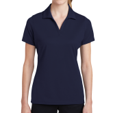 Womens Navy Dry Mesh Polo-Select-A-Logo