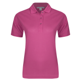 Womens Silk Touch Tropical Pink Pique Polo-Select A Department