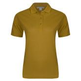 Womens Silk Touch Gold Pique Polo-Select-A-Logo