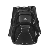 High Sierra Black Swerve Computer Backpack-Select-A-Logo