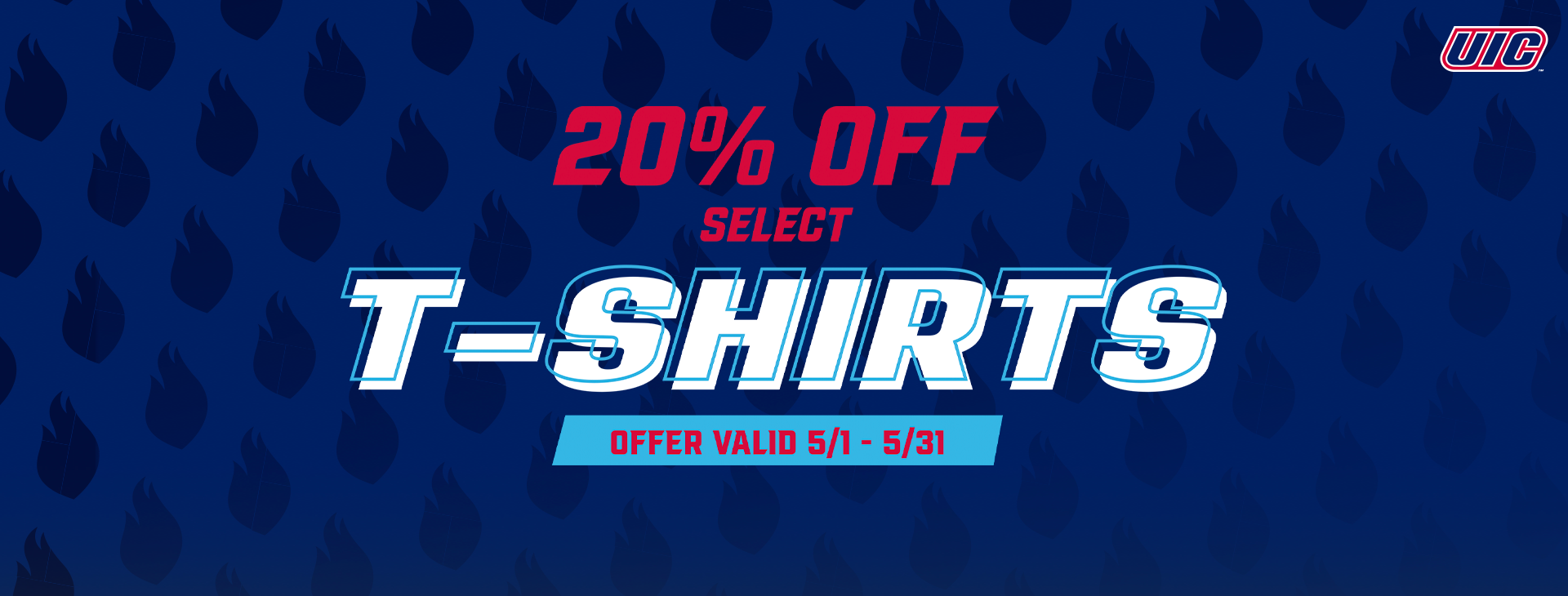 20% off select T-Shirts from May 1 - 31