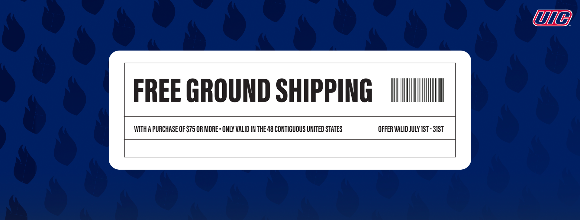 Free Ground Shipping on Retail orders of $75 or more. Valid July 1 - 31.