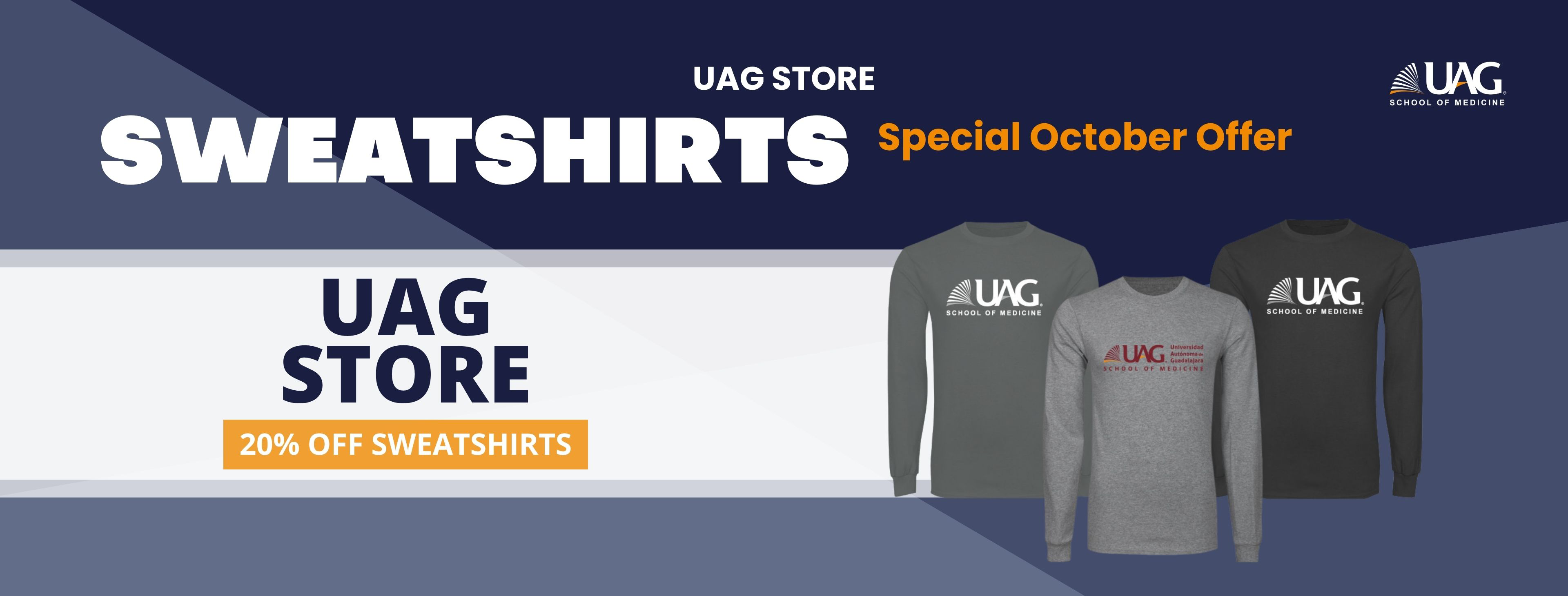 UAG Store Special October Offer 20% off Sweatshirts